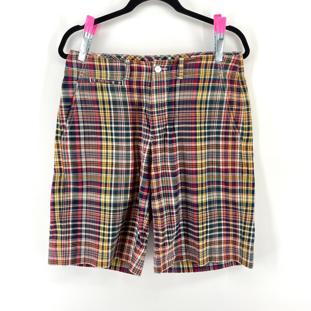 VTG Polo Ralph Lauren Mens 29 Madras Plaid Shorts Multicolor India Madras Cotton